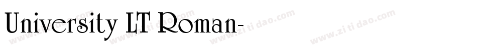 University LT Roman字体转换